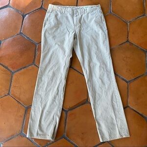 Bonobos Mens 35 X 32 Beige Pants Chino Twill Straight Fit Leg Preppy